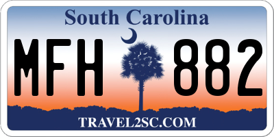 SC license plate MFH882