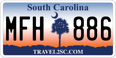 SC license plate MFH886