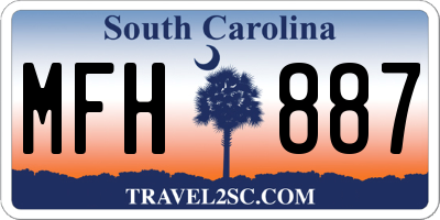 SC license plate MFH887