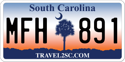 SC license plate MFH891