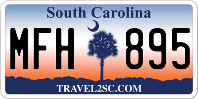 SC license plate MFH895