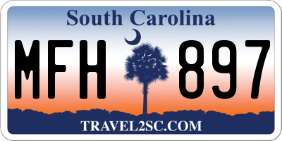 SC license plate MFH897