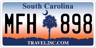 SC license plate MFH898