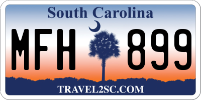 SC license plate MFH899