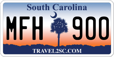 SC license plate MFH900