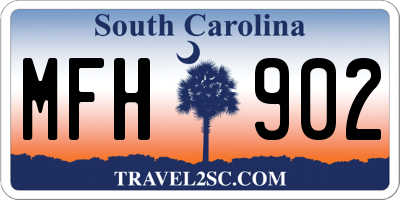 SC license plate MFH902