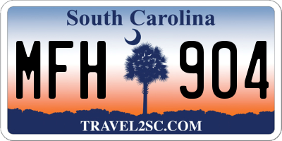 SC license plate MFH904