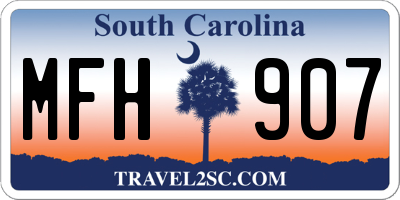 SC license plate MFH907
