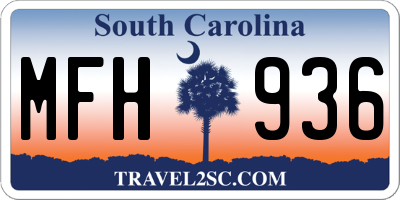 SC license plate MFH936