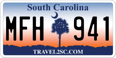 SC license plate MFH941