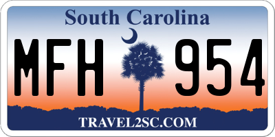 SC license plate MFH954