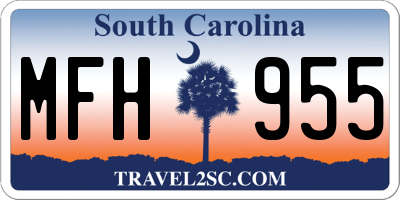 SC license plate MFH955