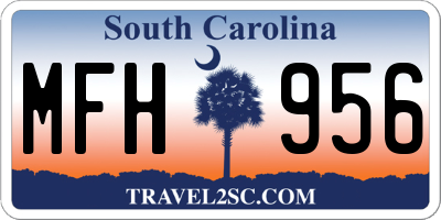 SC license plate MFH956