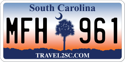 SC license plate MFH961