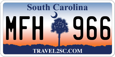 SC license plate MFH966