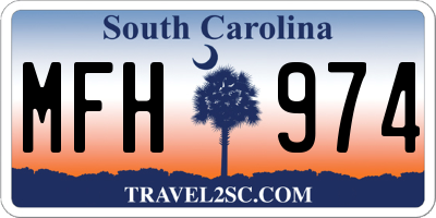 SC license plate MFH974