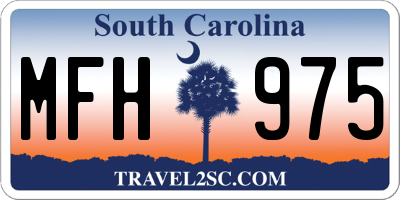 SC license plate MFH975
