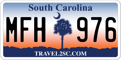 SC license plate MFH976