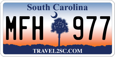 SC license plate MFH977