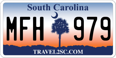 SC license plate MFH979