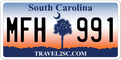 SC license plate MFH991