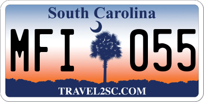 SC license plate MFI055