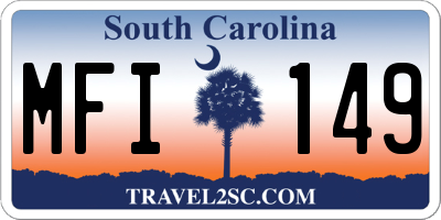 SC license plate MFI149