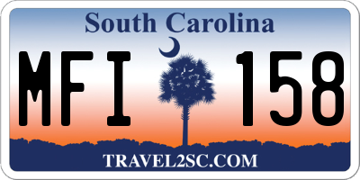 SC license plate MFI158
