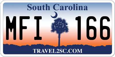 SC license plate MFI166