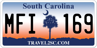 SC license plate MFI169