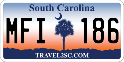 SC license plate MFI186