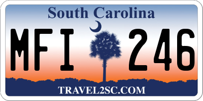 SC license plate MFI246