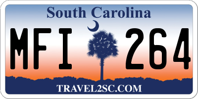 SC license plate MFI264