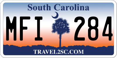 SC license plate MFI284