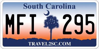 SC license plate MFI295