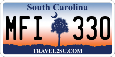 SC license plate MFI330