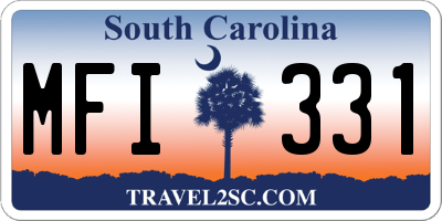 SC license plate MFI331