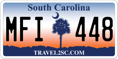 SC license plate MFI448