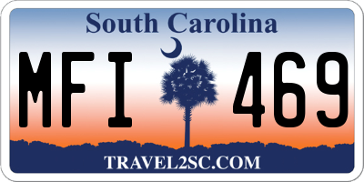 SC license plate MFI469