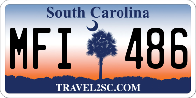 SC license plate MFI486