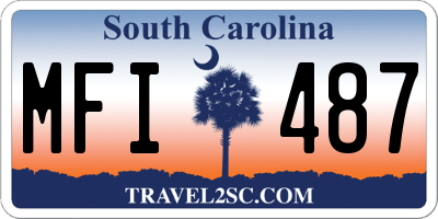 SC license plate MFI487