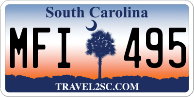 SC license plate MFI495