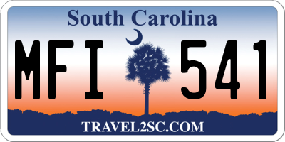 SC license plate MFI541