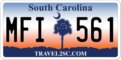 SC license plate MFI561
