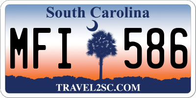SC license plate MFI586