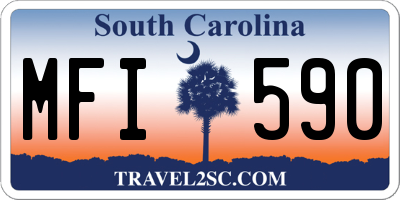 SC license plate MFI590