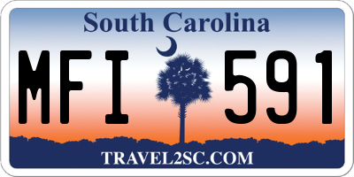 SC license plate MFI591