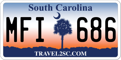 SC license plate MFI686