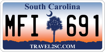SC license plate MFI691