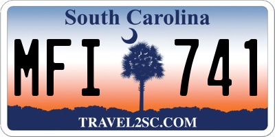 SC license plate MFI741